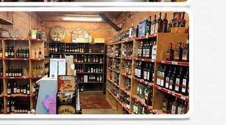 Gas Station, Liquor Sales, Fort Worth Area: Liquor and wine shelving