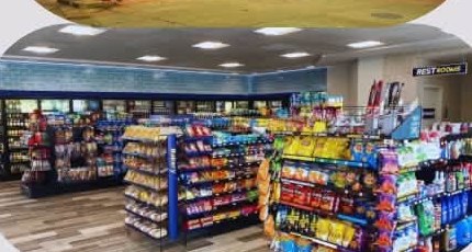 Gas Station, North Fort Worth Corridor: Convenience store aisle