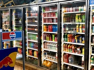 Gas Station, Oklahoma City: Beverage coolers