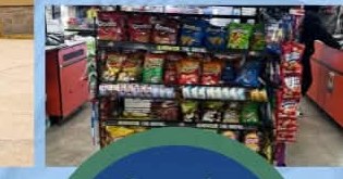 Gas Station, Reopening Near Tyler: Snack aisle
